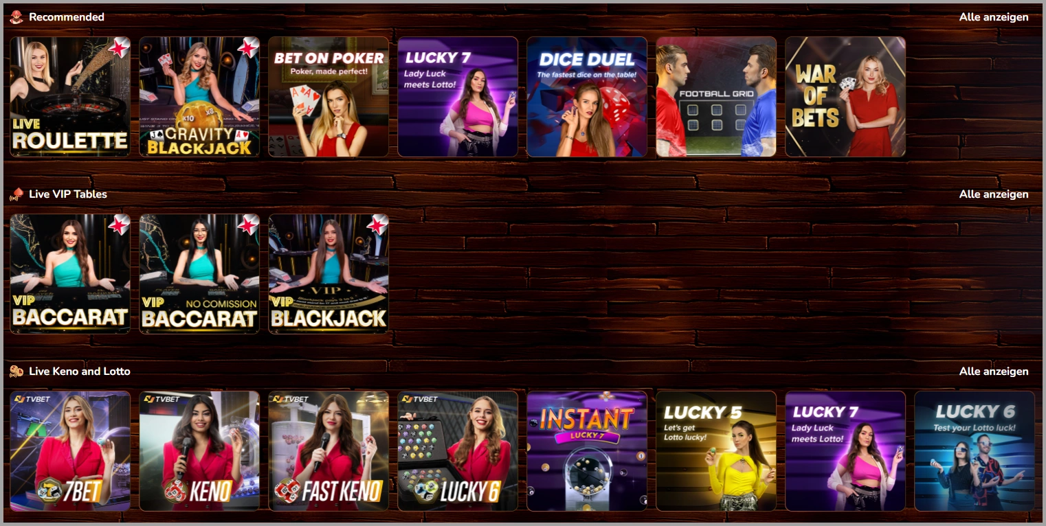 Alle Live-Tischspiele auf einen Blick bei Pirate Spins casino