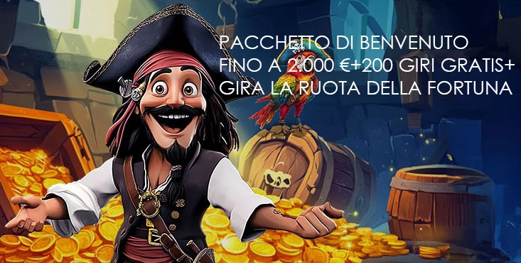 Offerta di benvenuto esclusiva per i nuovi iscritti al casinò Pirate Spins