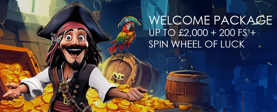 Exclusive casino welcome bonus for new players at Pirate Spins casino