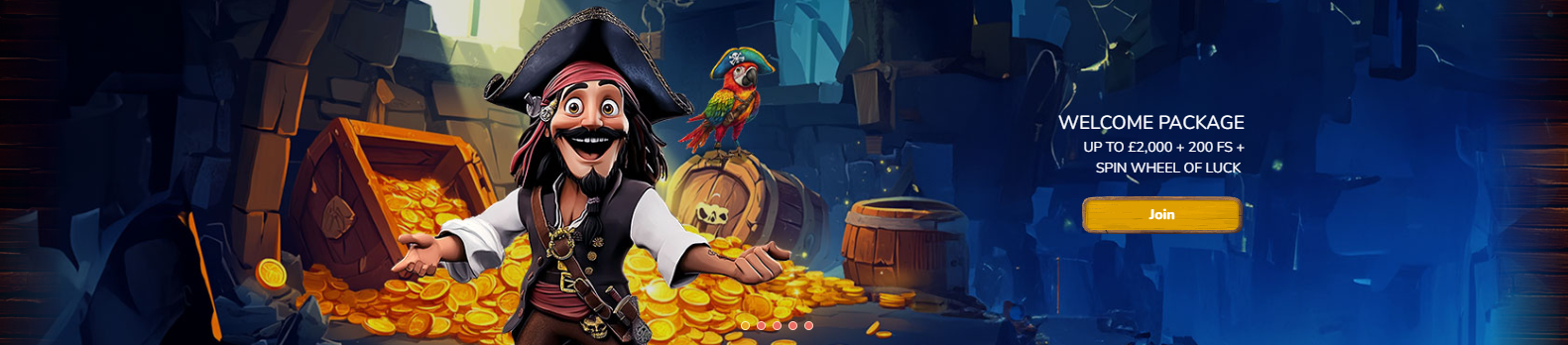 Exclusive welcome bonus for new players at Pirate Spins casino